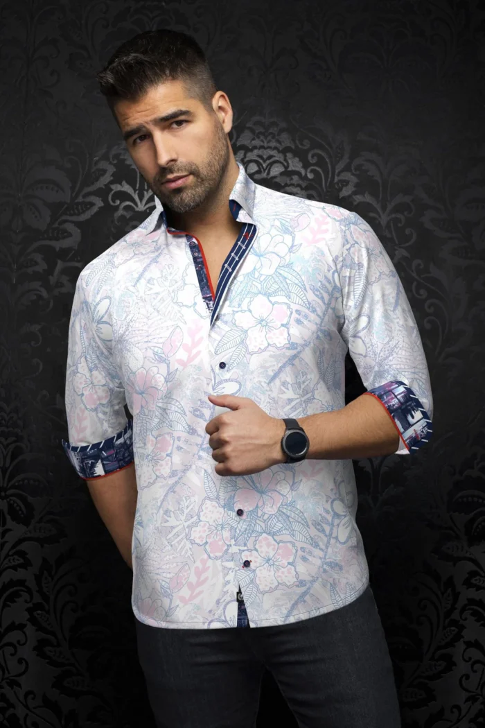Au Noir Stretch Shirt | Alvarado Pink - Image 2