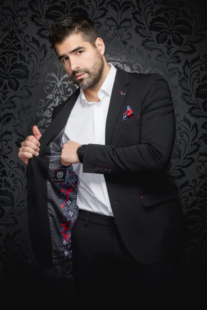 Au Noir Stretch Blazer | Giacomo Black - Image 4